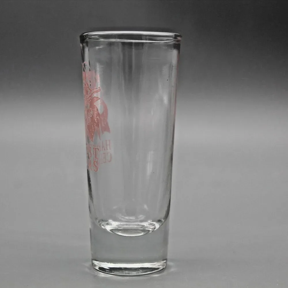 Vintage Harvest Cellars Shot Glass Red Floral Logo Design